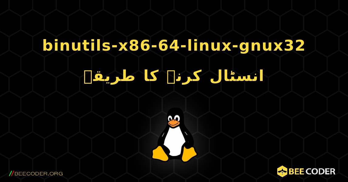 binutils-x86-64-linux-gnux32  انسٹال کرنے کا طریقہ. Linux