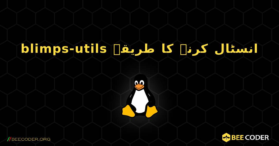 blimps-utils  انسٹال کرنے کا طریقہ. Linux