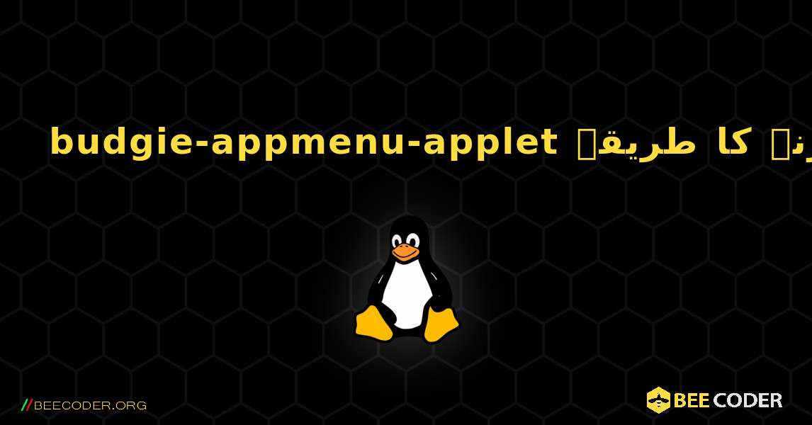 budgie-appmenu-applet  انسٹال کرنے کا طریقہ. Linux