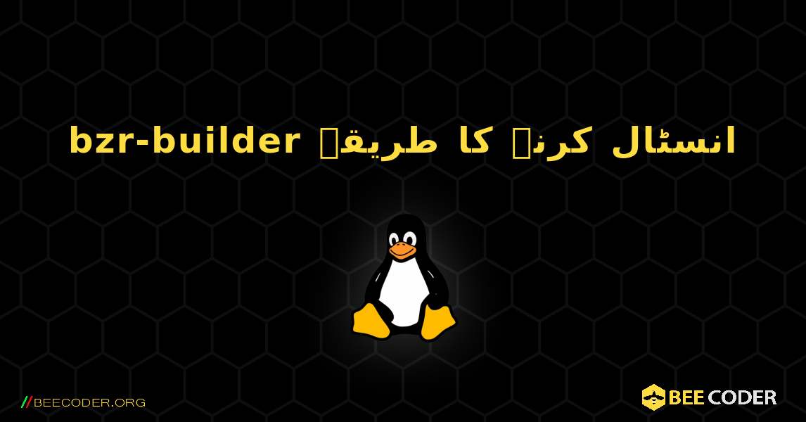 bzr-builder  انسٹال کرنے کا طریقہ. Linux