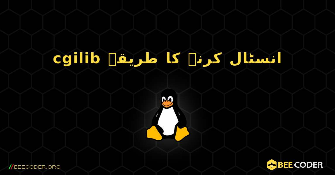 cgilib  انسٹال کرنے کا طریقہ. Linux
