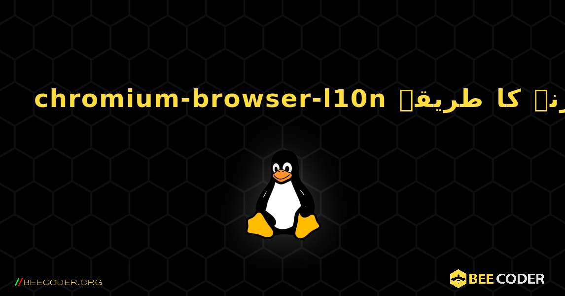 chromium-browser-l10n  انسٹال کرنے کا طریقہ. Linux