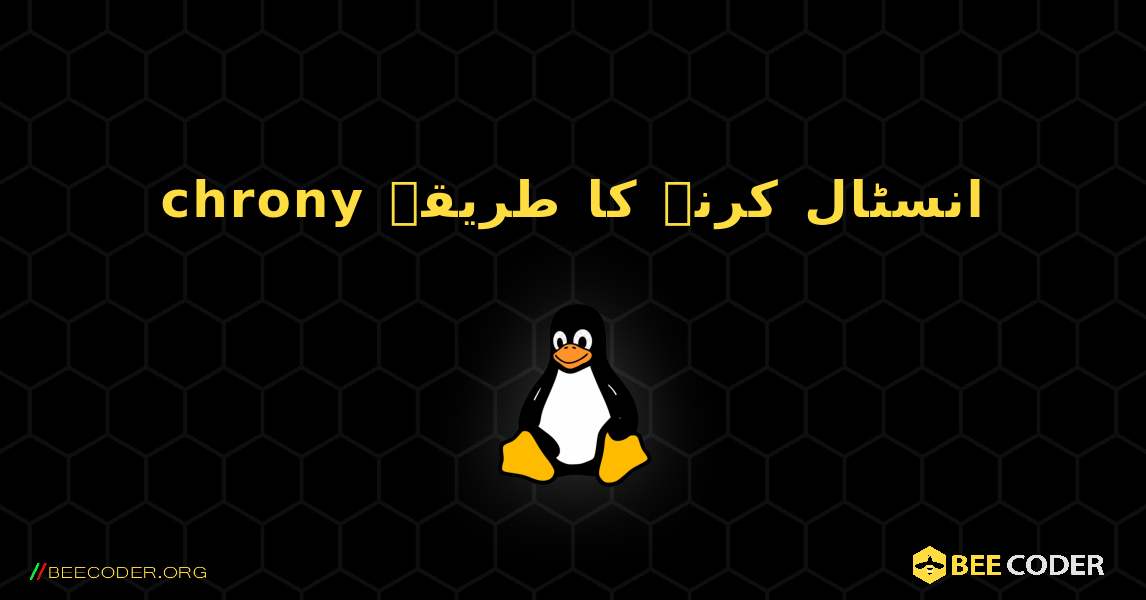 chrony  انسٹال کرنے کا طریقہ. Linux