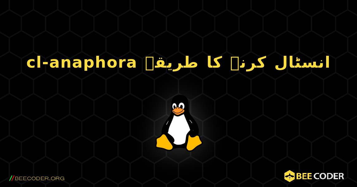 cl-anaphora  انسٹال کرنے کا طریقہ. Linux