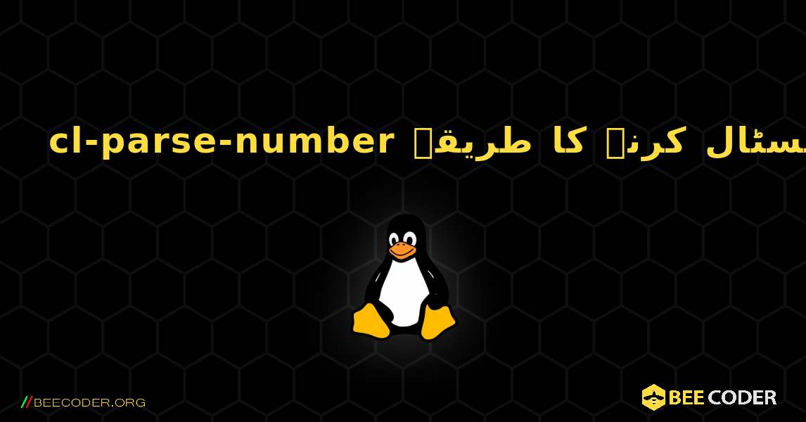 cl-parse-number  انسٹال کرنے کا طریقہ. Linux