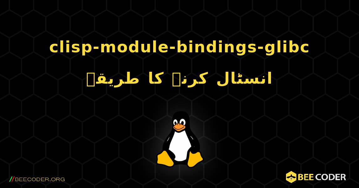 clisp-module-bindings-glibc  انسٹال کرنے کا طریقہ. Linux