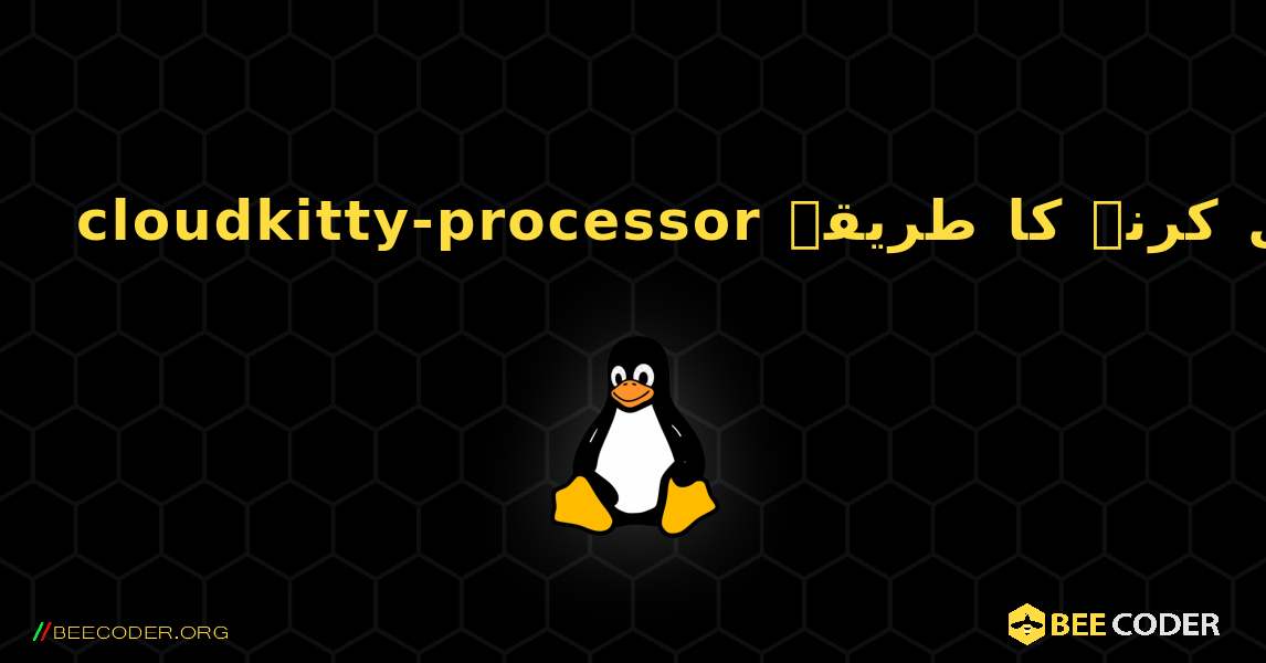 cloudkitty-processor  انسٹال کرنے کا طریقہ. Linux