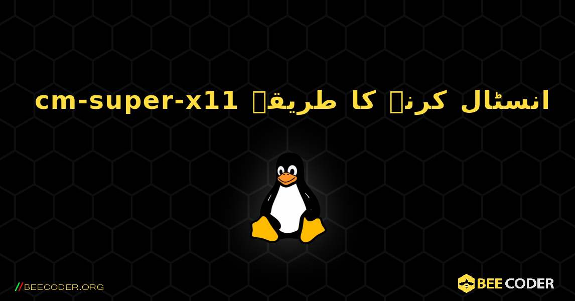 cm-super-x11  انسٹال کرنے کا طریقہ. Linux