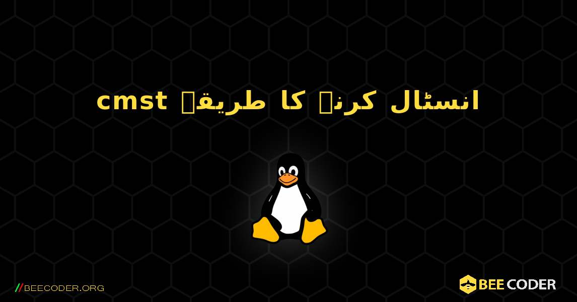 cmst  انسٹال کرنے کا طریقہ. Linux