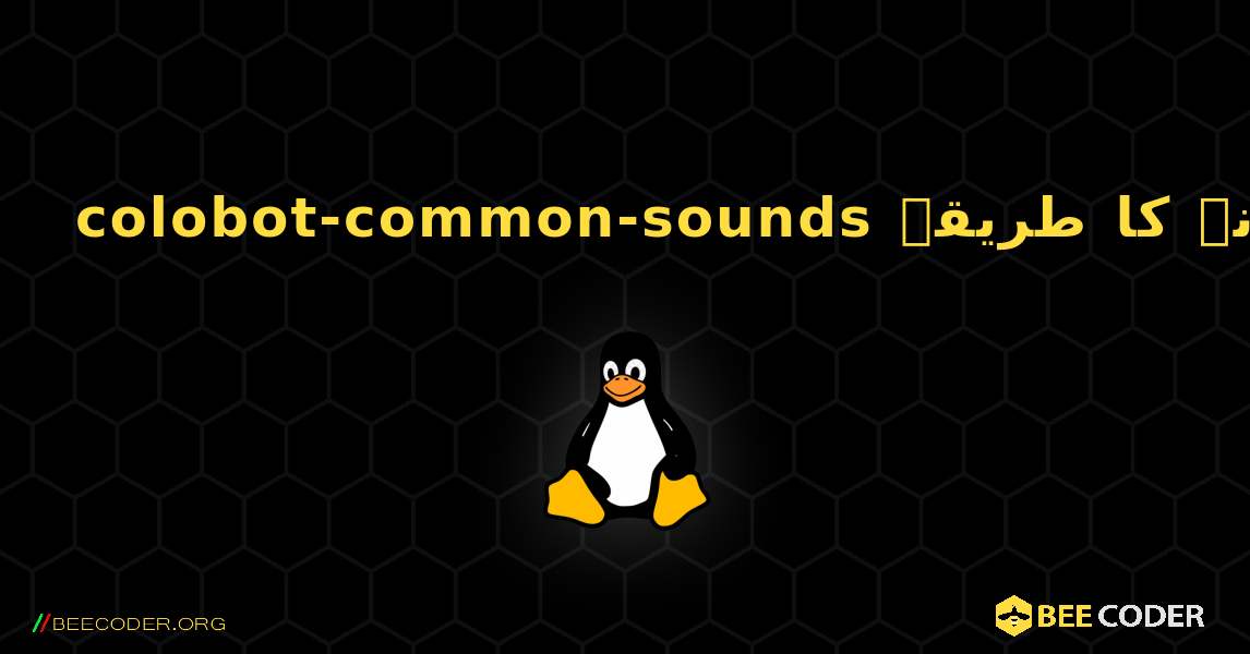 colobot-common-sounds  انسٹال کرنے کا طریقہ. Linux