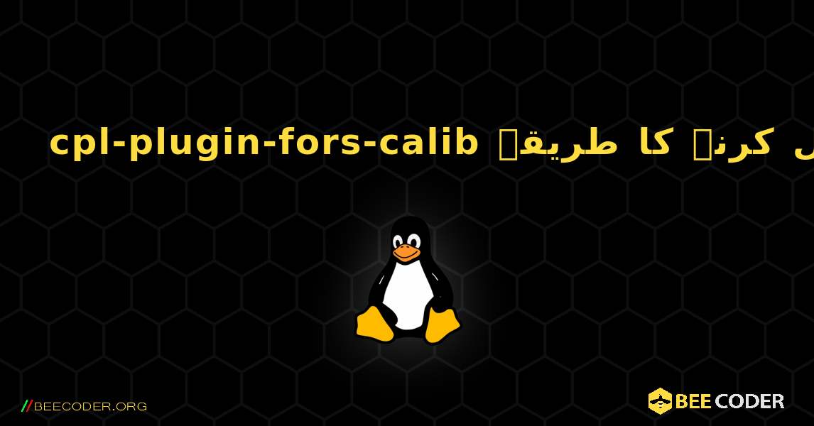 cpl-plugin-fors-calib  انسٹال کرنے کا طریقہ. Linux