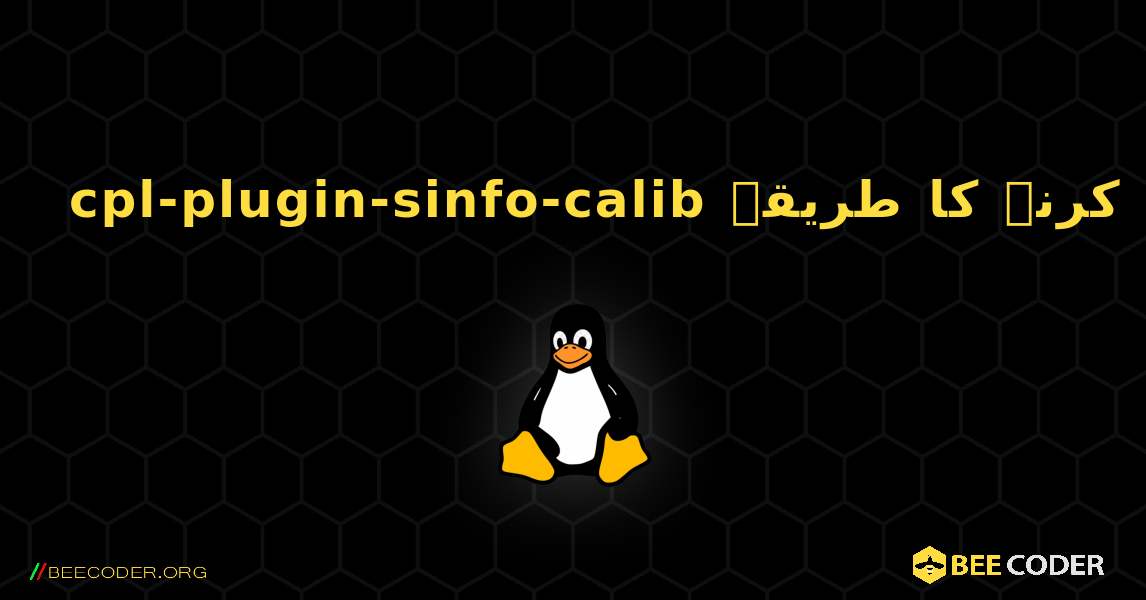 cpl-plugin-sinfo-calib  انسٹال کرنے کا طریقہ. Linux