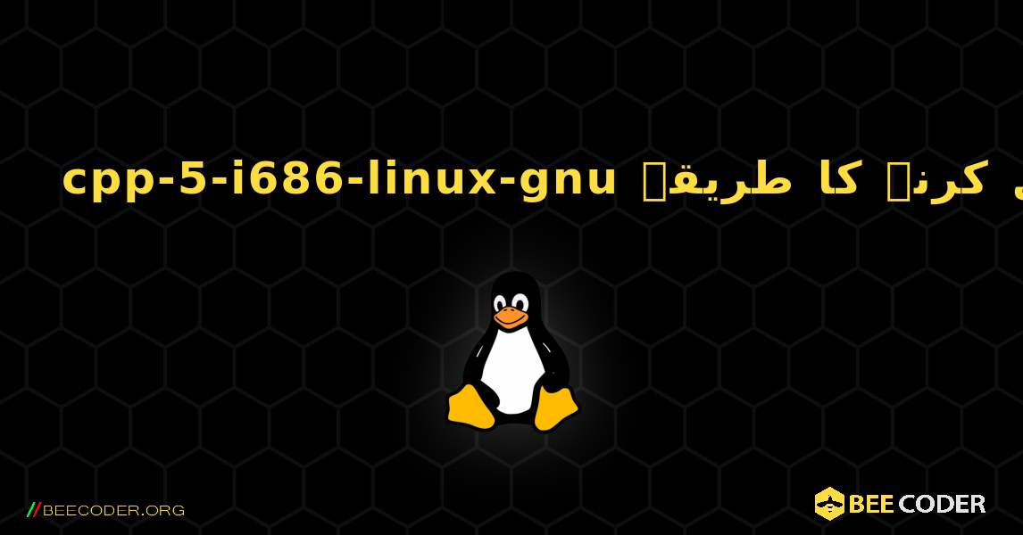 cpp-5-i686-linux-gnu  انسٹال کرنے کا طریقہ. Linux