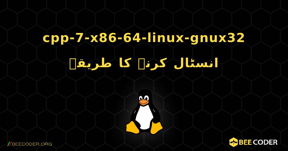 cpp-7-x86-64-linux-gnux32  انسٹال کرنے کا طریقہ. Linux