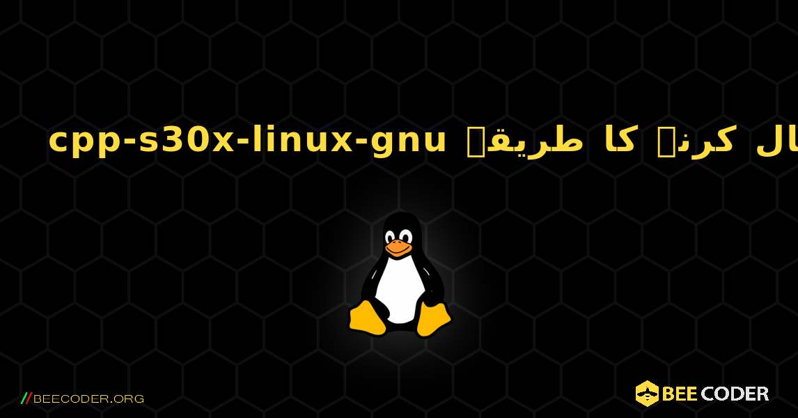 cpp-s30x-linux-gnu  انسٹال کرنے کا طریقہ. Linux