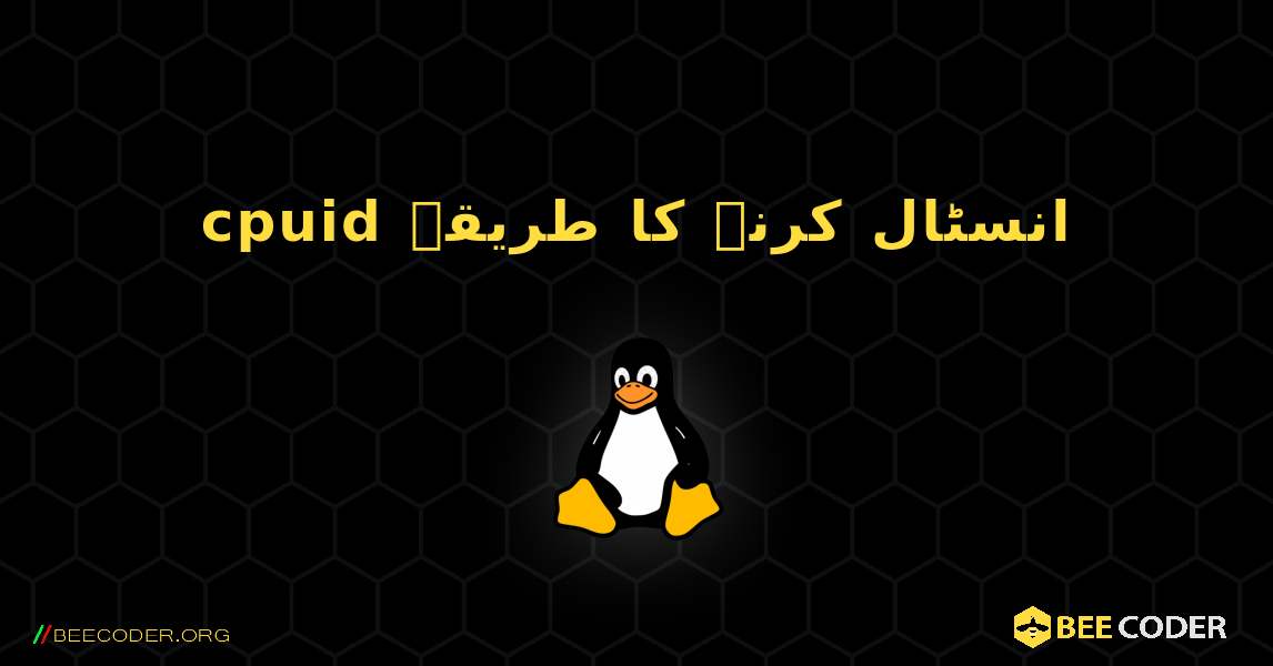 cpuid  انسٹال کرنے کا طریقہ. Linux