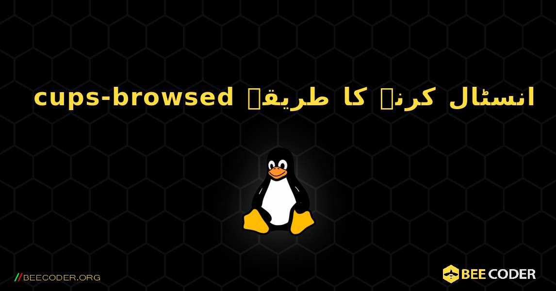 cups-browsed  انسٹال کرنے کا طریقہ. Linux