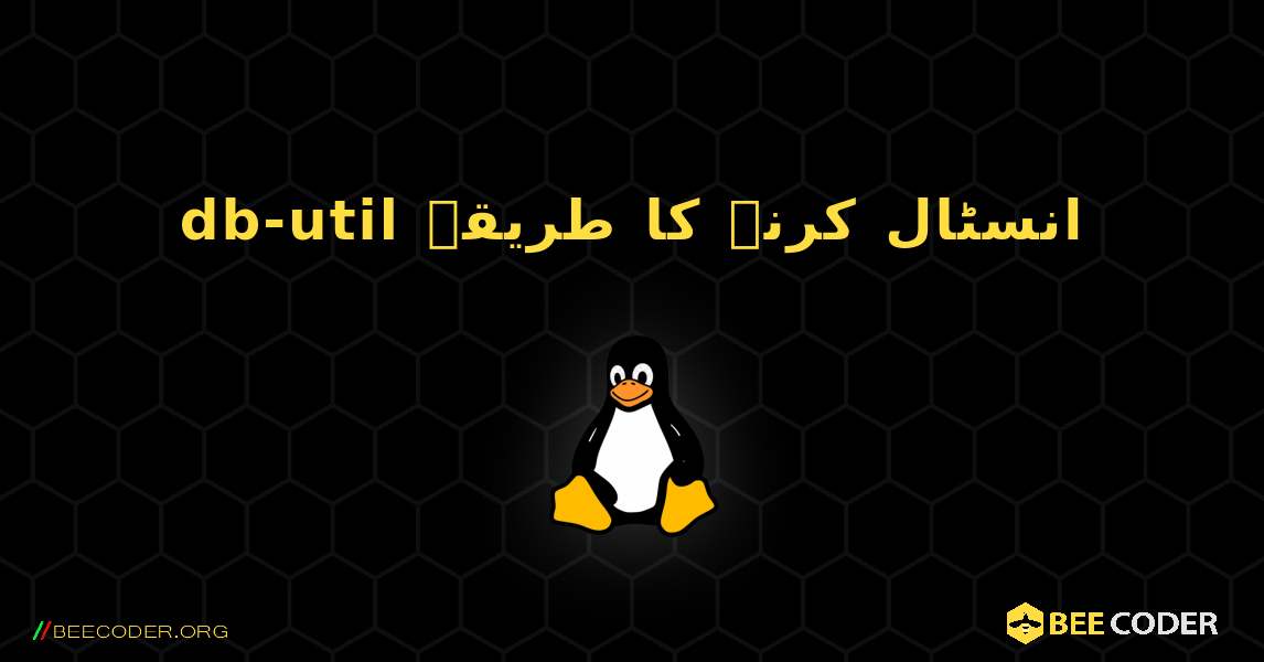 db-util  انسٹال کرنے کا طریقہ. Linux