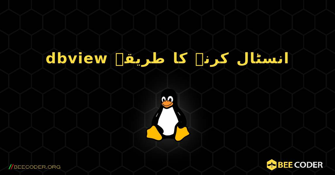 dbview  انسٹال کرنے کا طریقہ. Linux