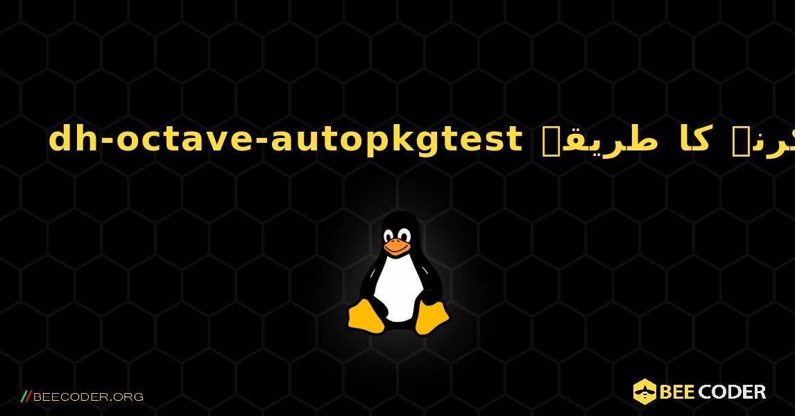 dh-octave-autopkgtest  انسٹال کرنے کا طریقہ. Linux