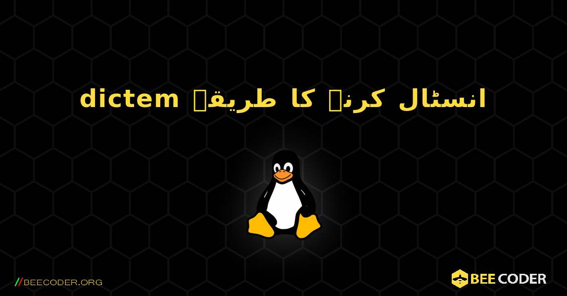dictem  انسٹال کرنے کا طریقہ. Linux