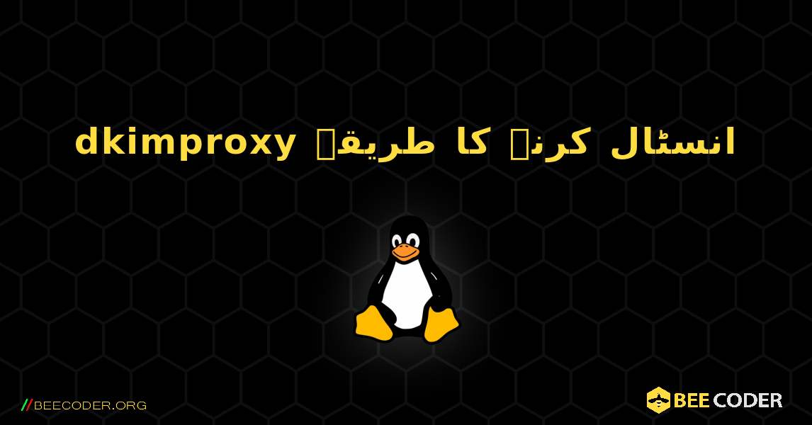 dkimproxy  انسٹال کرنے کا طریقہ. Linux