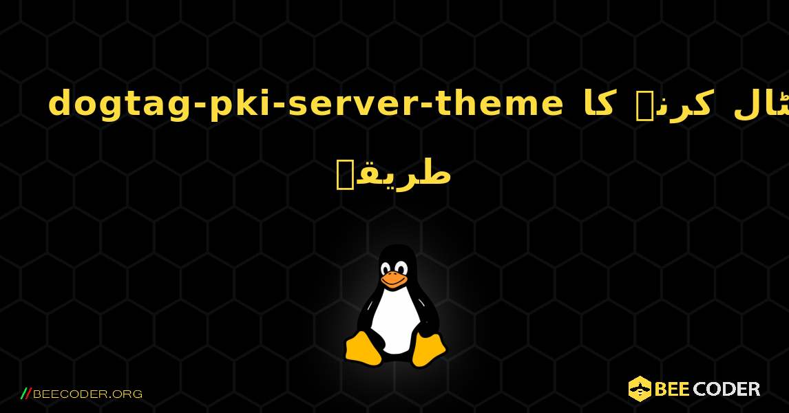 dogtag-pki-server-theme  انسٹال کرنے کا طریقہ. Linux