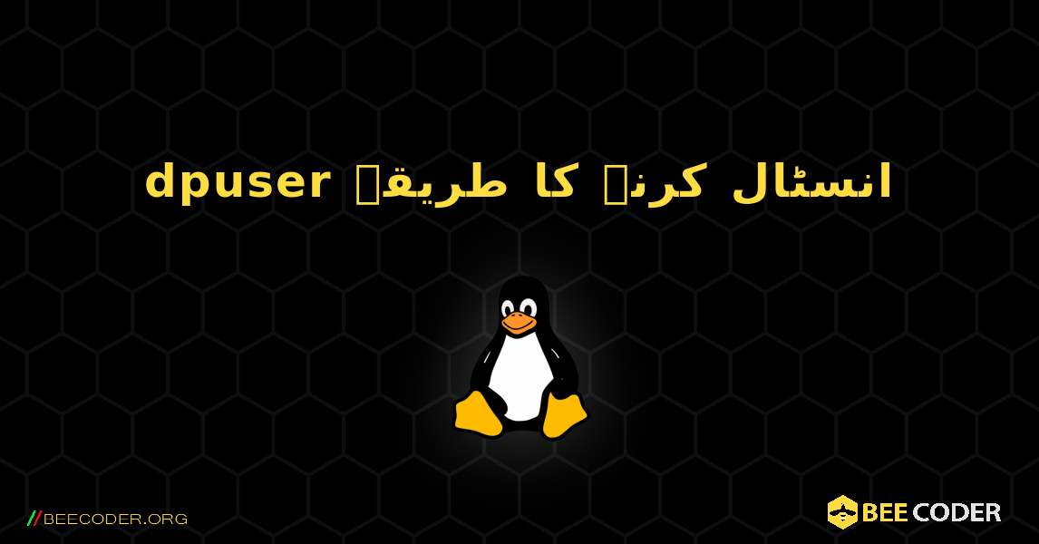 dpuser  انسٹال کرنے کا طریقہ. Linux