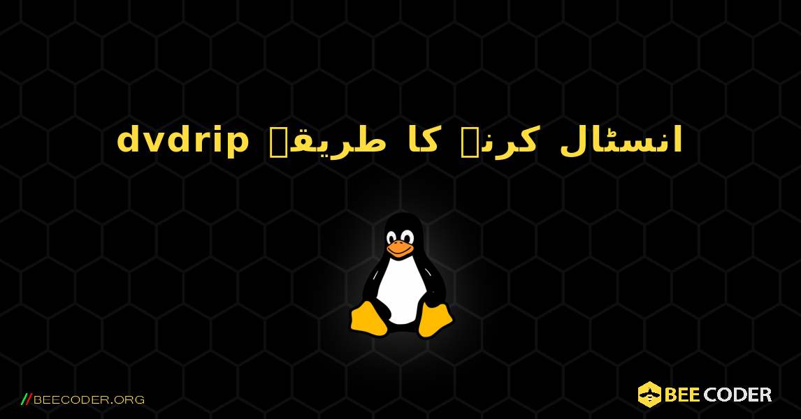 dvdrip  انسٹال کرنے کا طریقہ. Linux