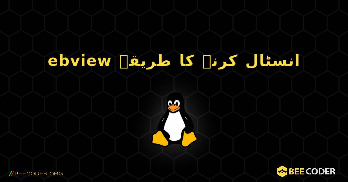 ebview  انسٹال کرنے کا طریقہ. Linux