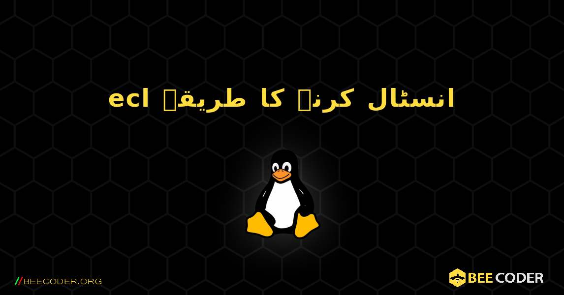 ecl  انسٹال کرنے کا طریقہ. Linux