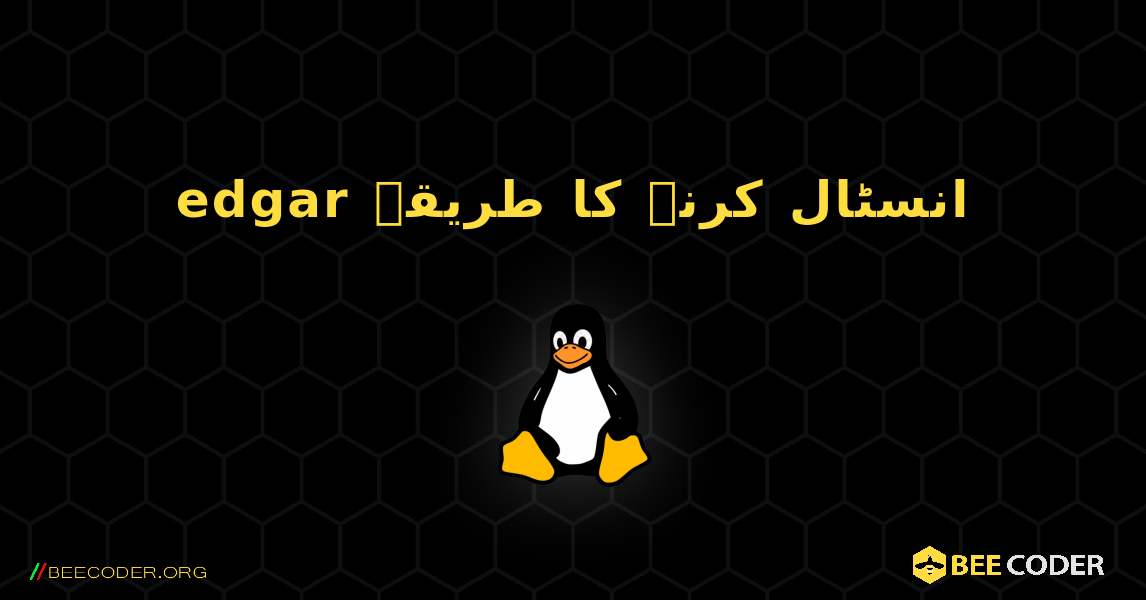 edgar  انسٹال کرنے کا طریقہ. Linux