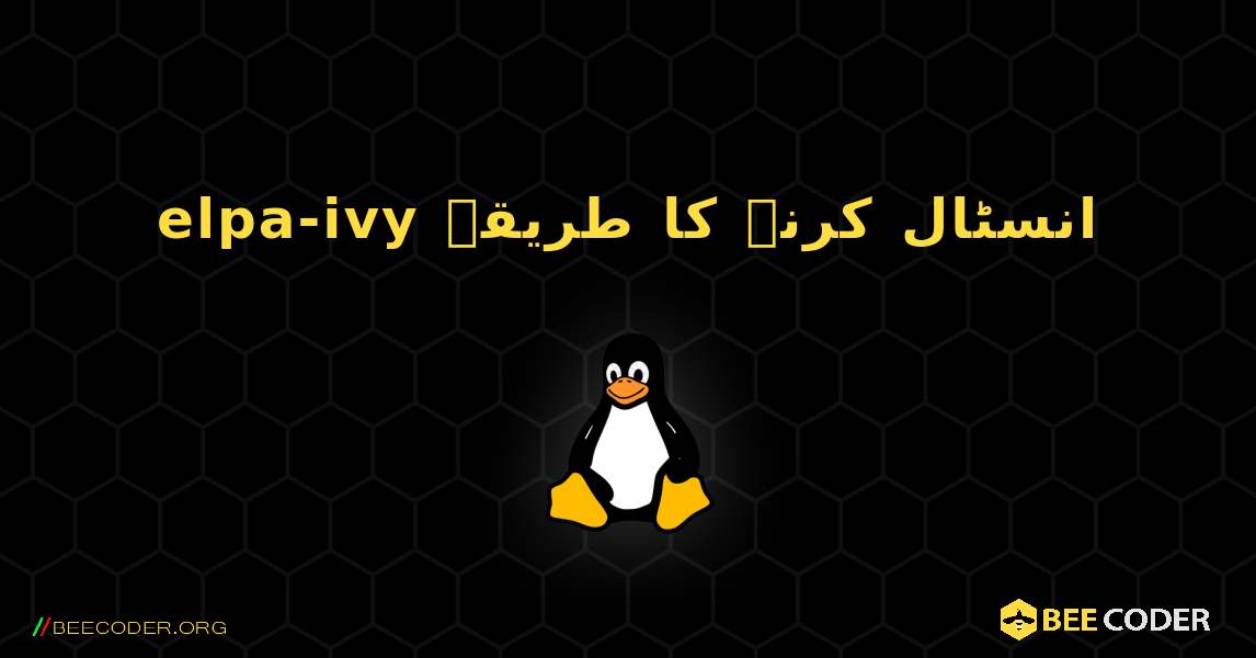 elpa-ivy  انسٹال کرنے کا طریقہ. Linux