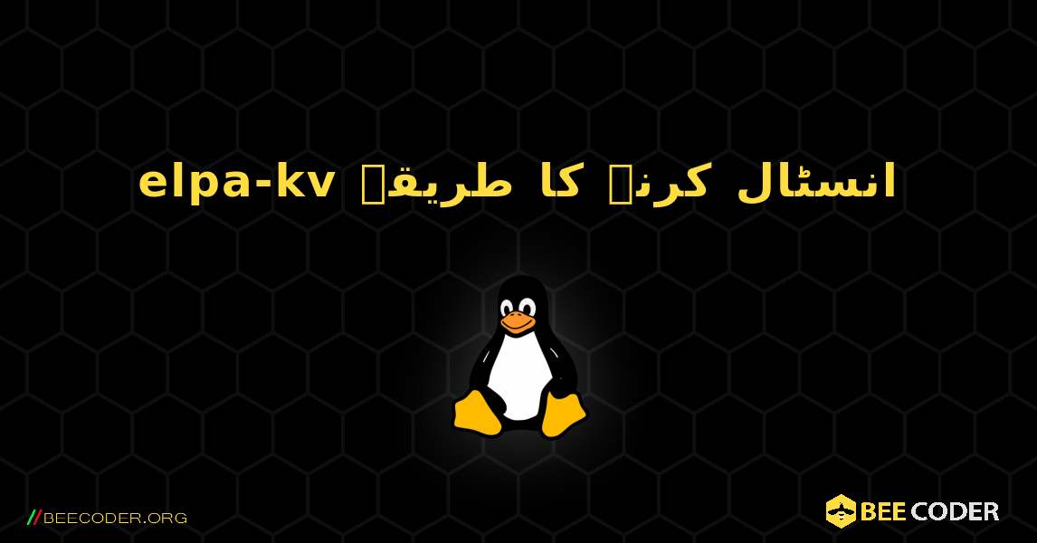 elpa-kv  انسٹال کرنے کا طریقہ. Linux