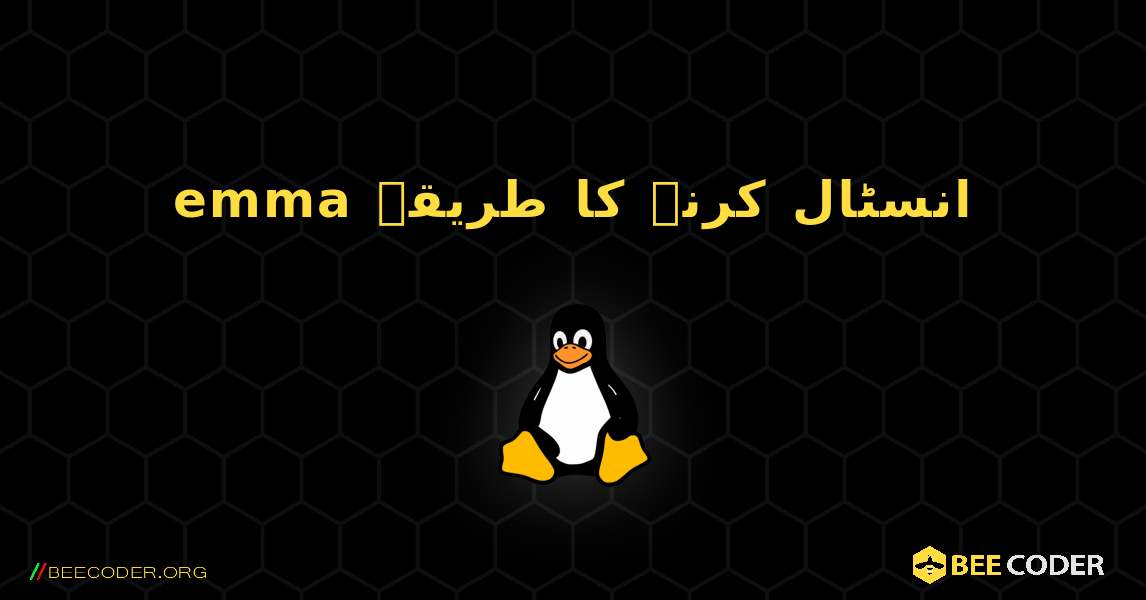 emma  انسٹال کرنے کا طریقہ. Linux
