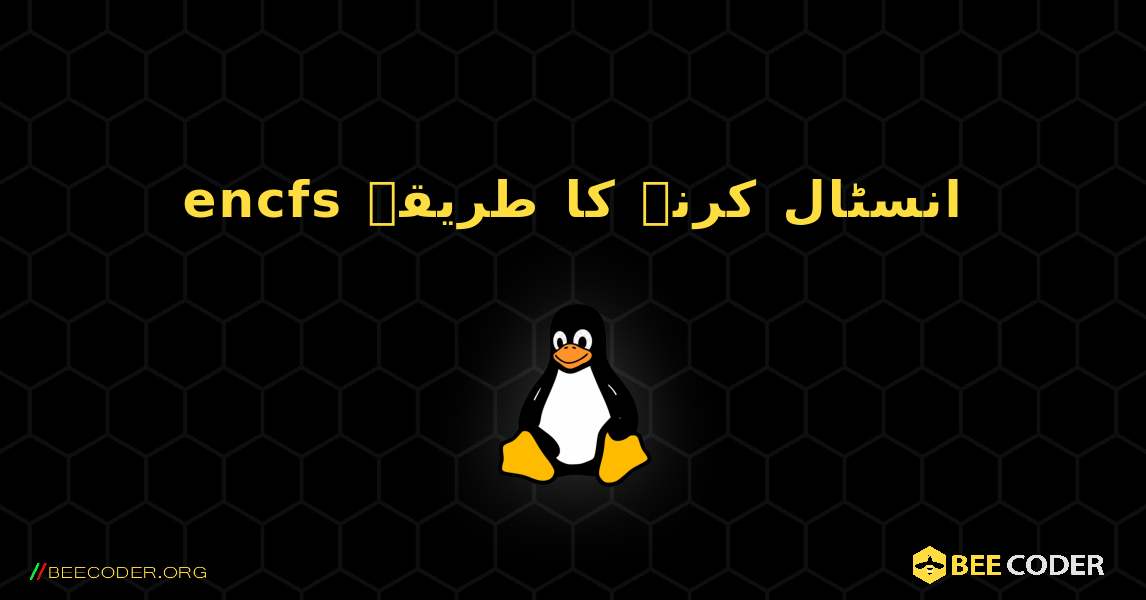 encfs  انسٹال کرنے کا طریقہ. Linux