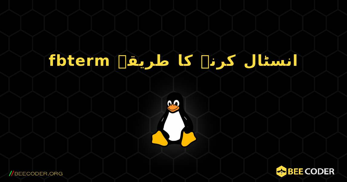 fbterm  انسٹال کرنے کا طریقہ. Linux