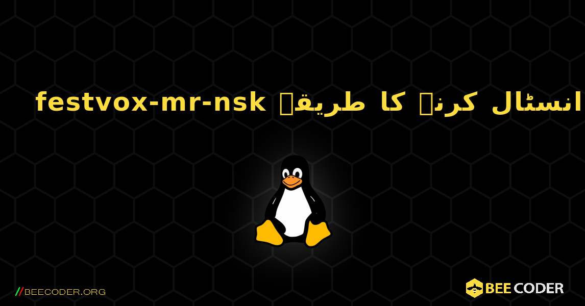 festvox-mr-nsk  انسٹال کرنے کا طریقہ. Linux
