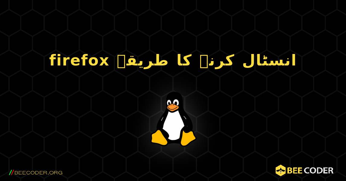 firefox  انسٹال کرنے کا طریقہ. Linux
