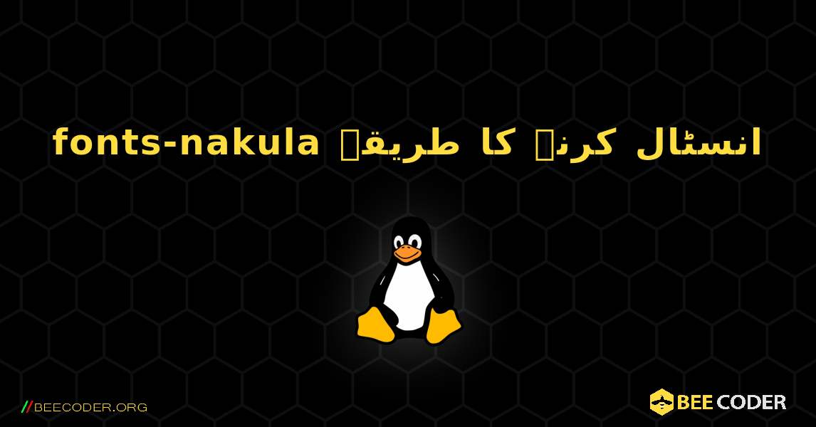 fonts-nakula  انسٹال کرنے کا طریقہ. Linux