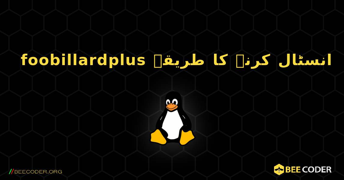 foobillardplus  انسٹال کرنے کا طریقہ. Linux