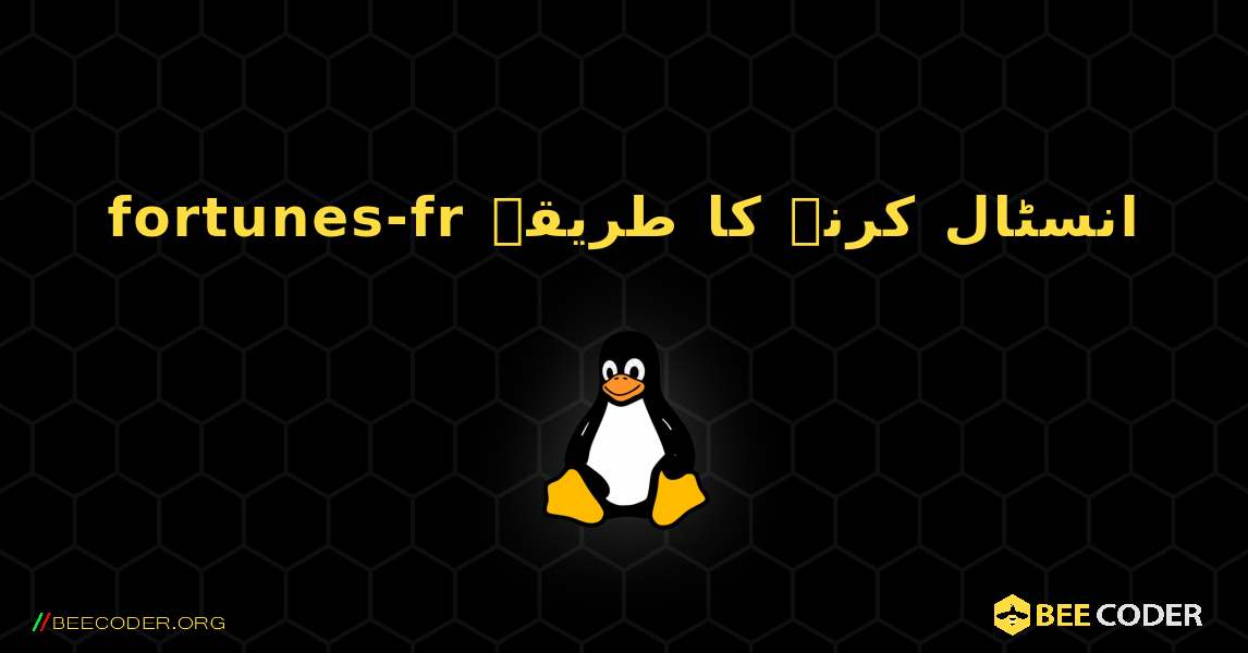 fortunes-fr  انسٹال کرنے کا طریقہ. Linux