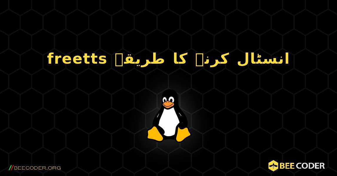 freetts  انسٹال کرنے کا طریقہ. Linux
