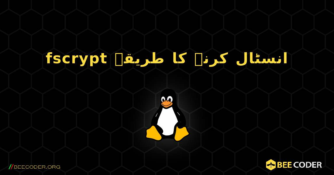 fscrypt  انسٹال کرنے کا طریقہ. Linux