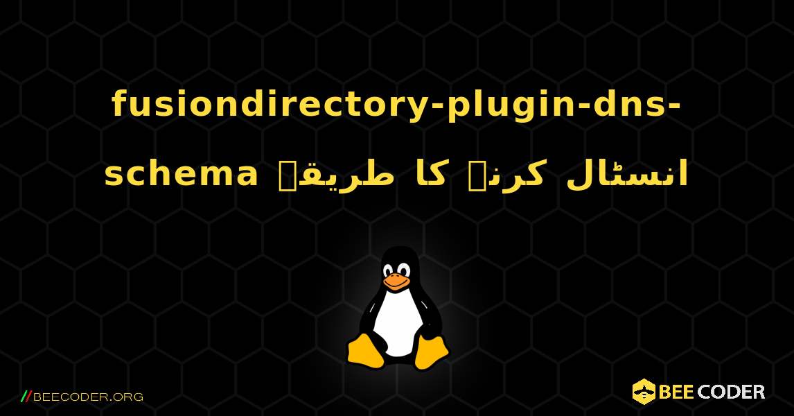 fusiondirectory-plugin-dns-schema  انسٹال کرنے کا طریقہ. Linux