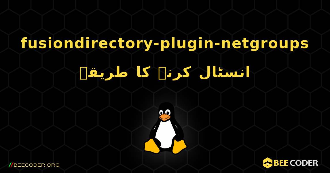 fusiondirectory-plugin-netgroups  انسٹال کرنے کا طریقہ. Linux
