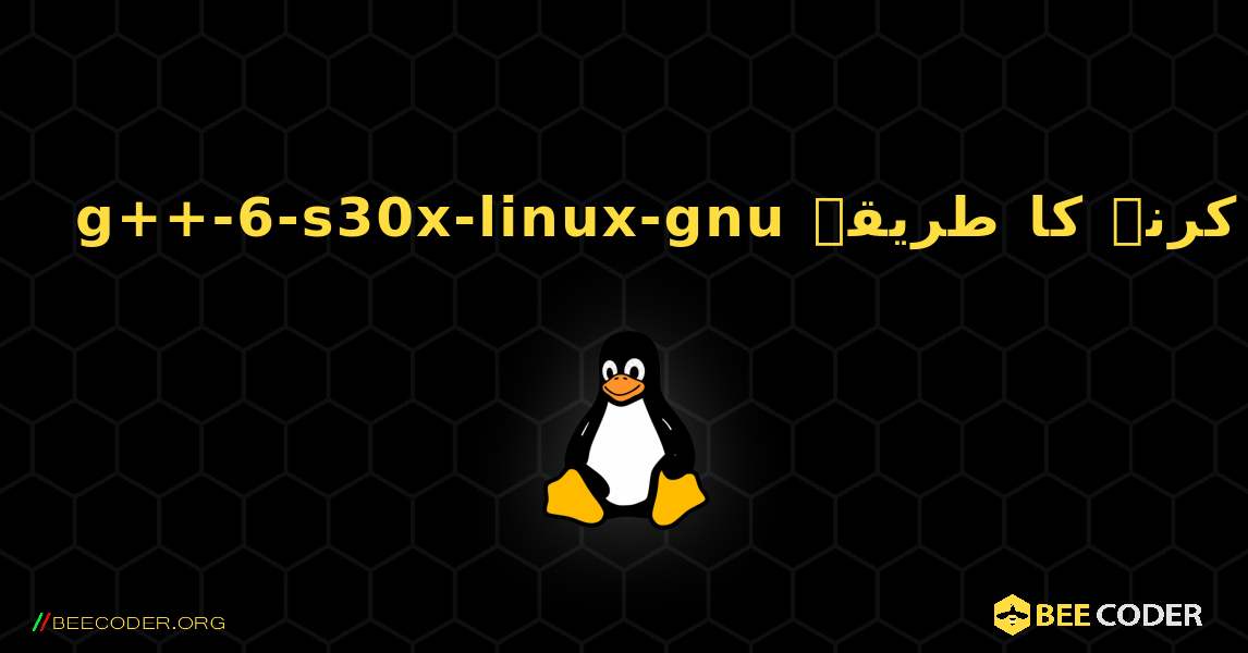 g++-6-s30x-linux-gnu  انسٹال کرنے کا طریقہ. Linux