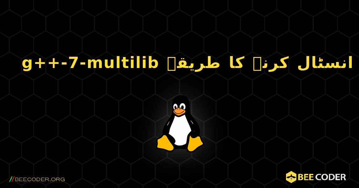 g++-7-multilib  انسٹال کرنے کا طریقہ. Linux