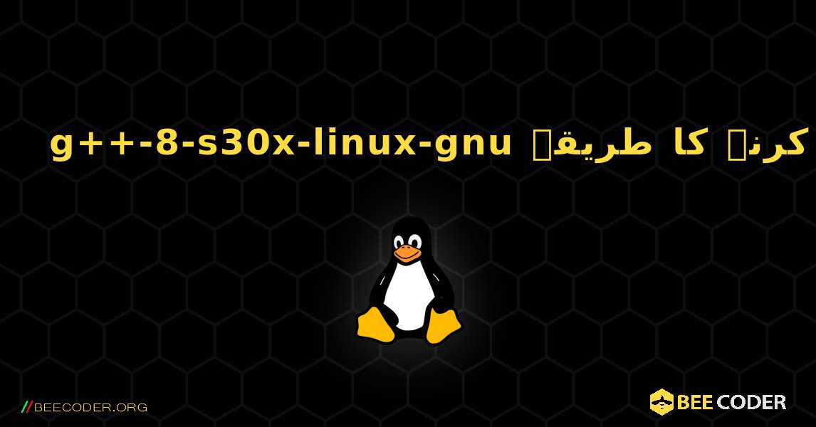 g++-8-s30x-linux-gnu  انسٹال کرنے کا طریقہ. Linux
