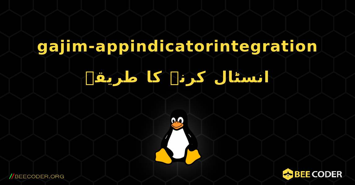 gajim-appindicatorintegration  انسٹال کرنے کا طریقہ. Linux